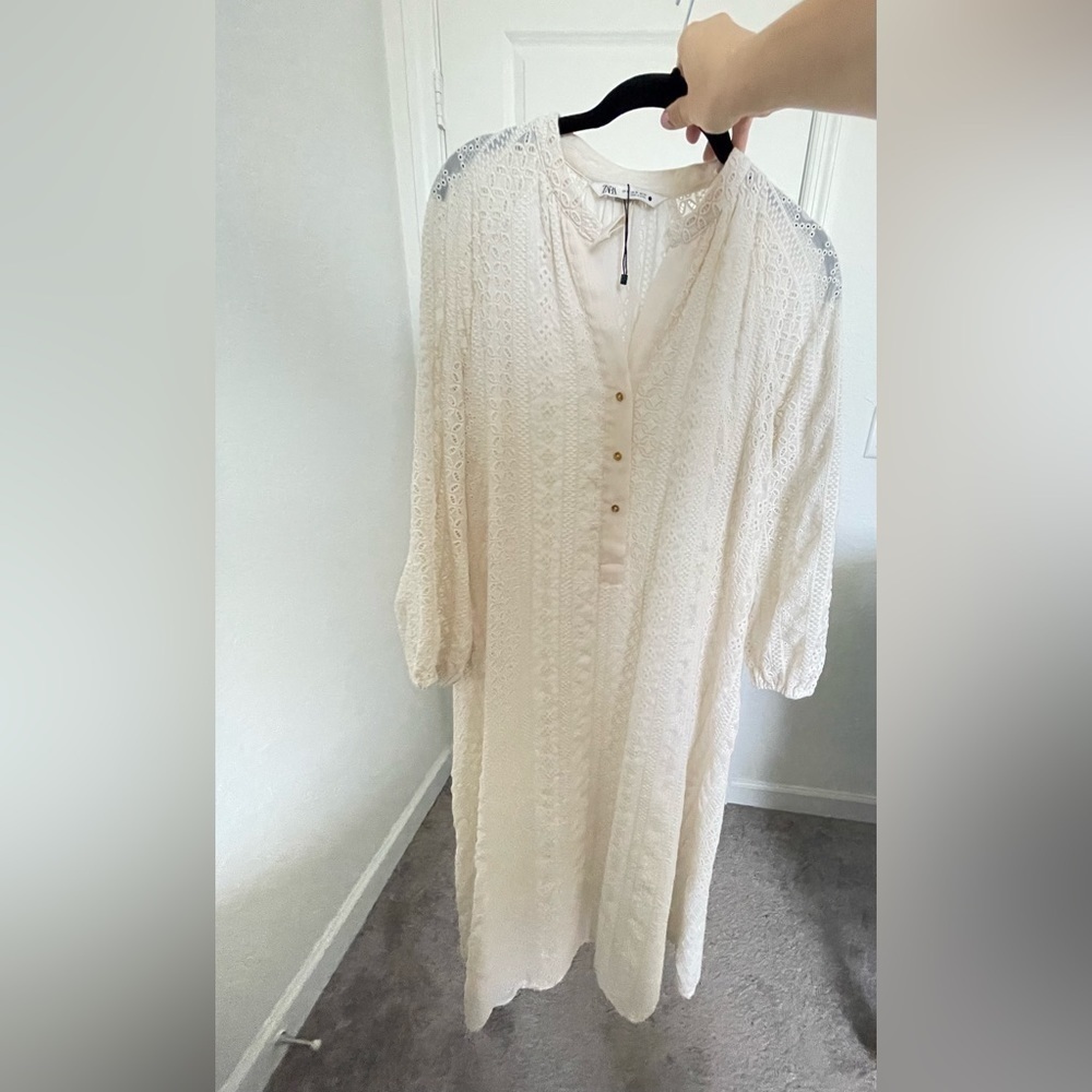 Zara Openwork Embroidery Dress - Picture 9 of 11